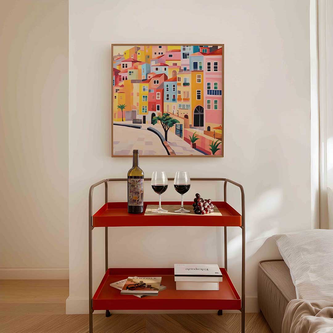 Gekleurde huizen Poster