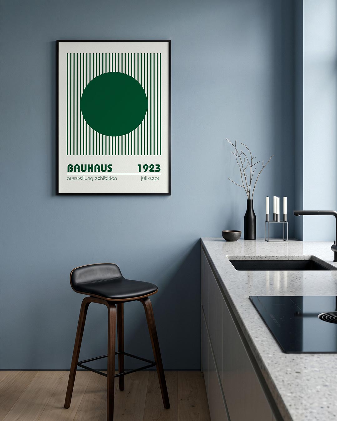 Lijnen en cirkel Poster