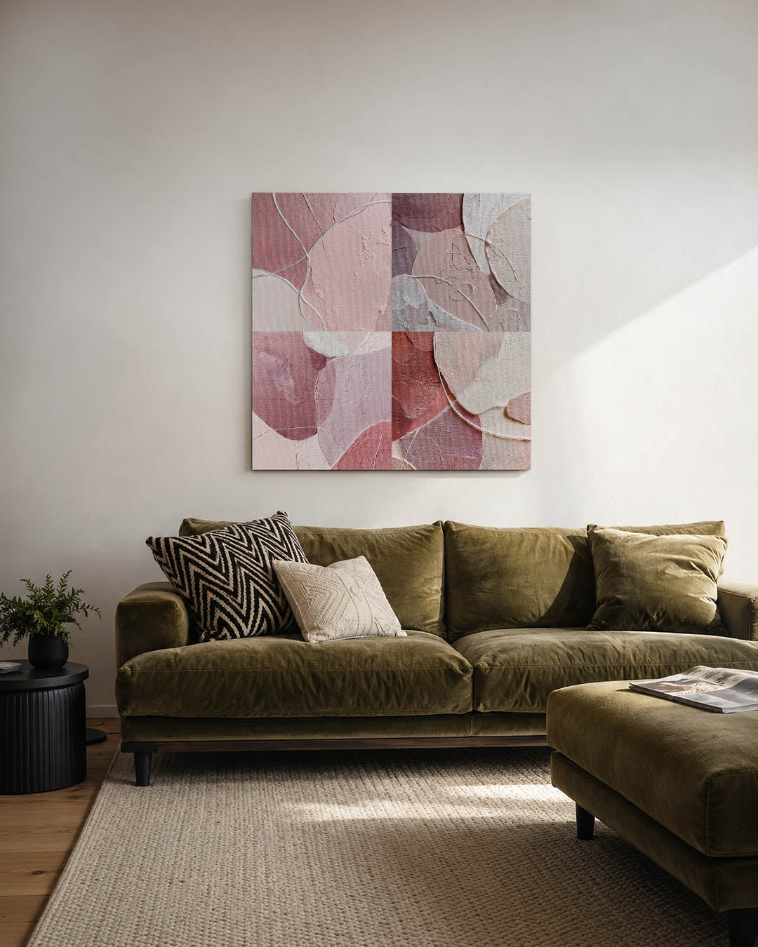 Zachte roze compositie Kunstwerk