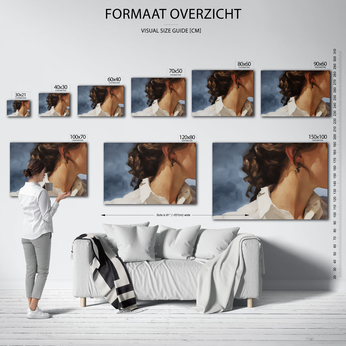 Vrouwelijk profiel Poster