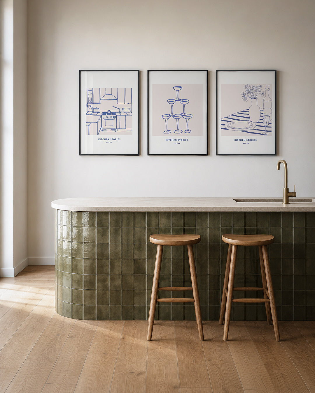 Keukenlijnenspel Posterset