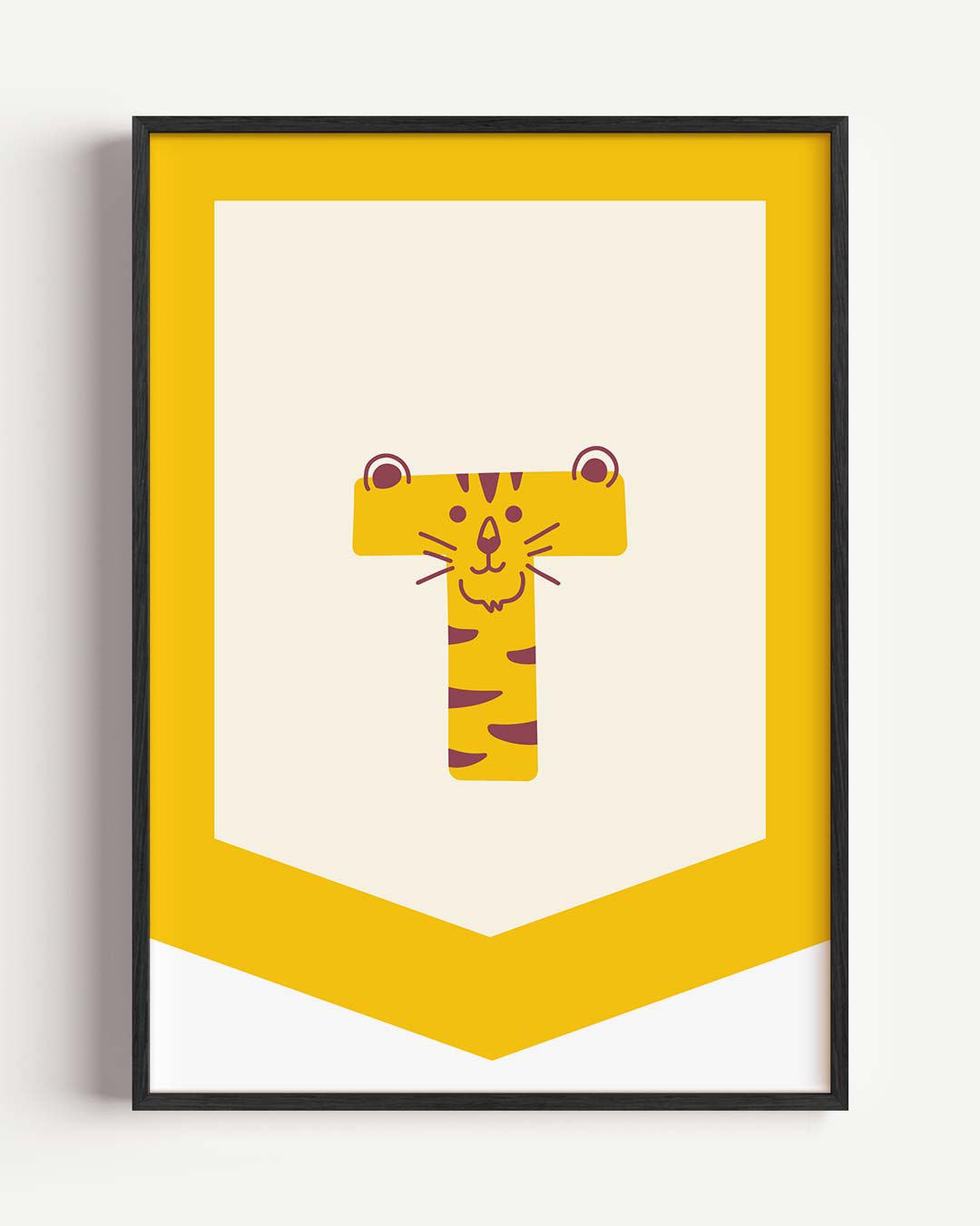 Speelse Tijger Letterposter-WallArtistic