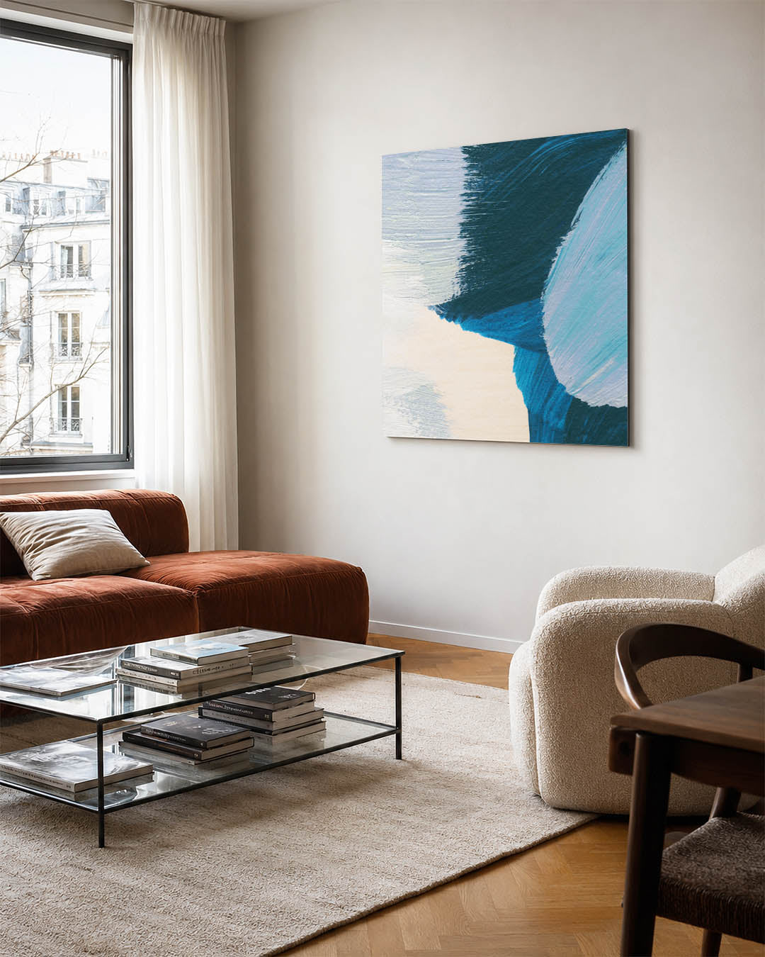 Dynamische kleurencompositie Kunstwerk