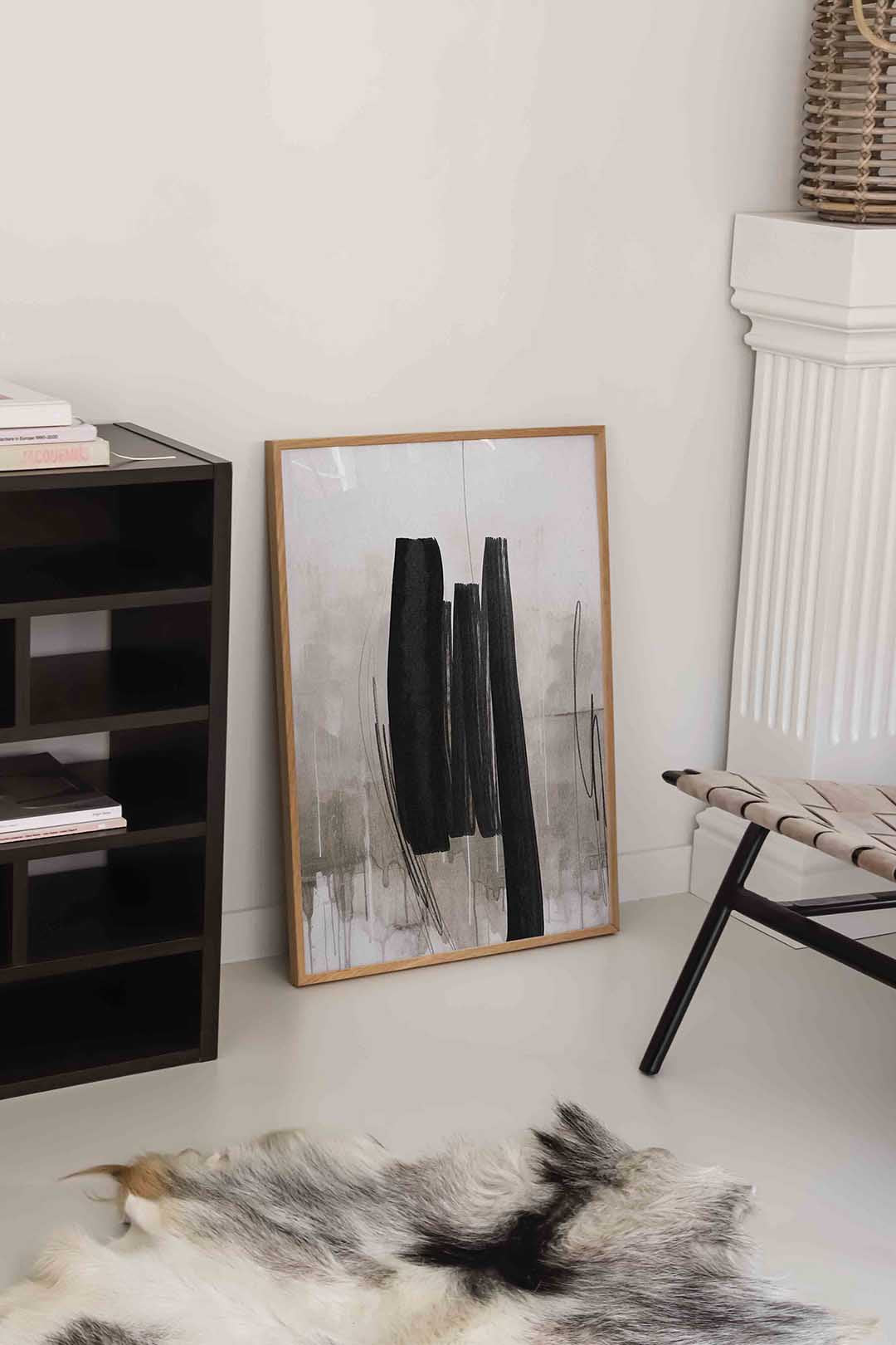 Abstracte zwarte vormen Poster