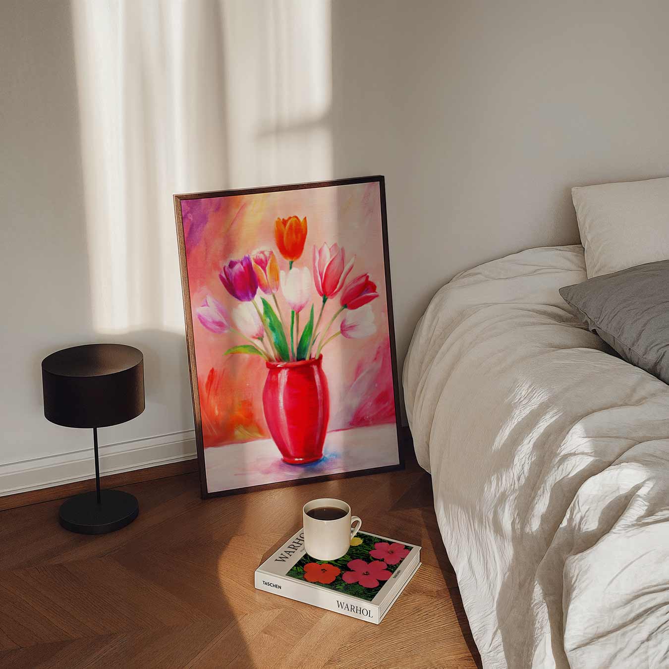 Vrolijke Tulpenvaas Poster-WallArtistic