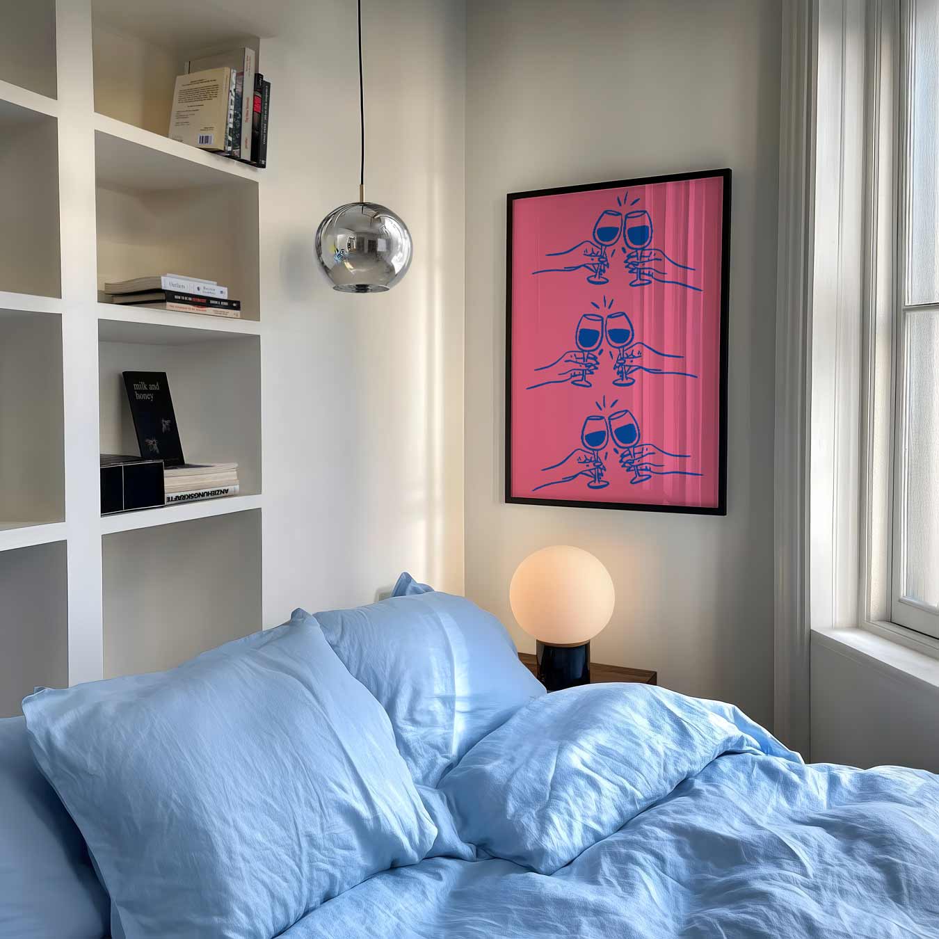 Proostende Wijnglazen Poster-WallArtistic