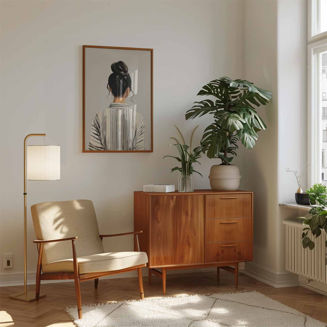 Elegante Gestreepte Stijl Poster-WallArtistic