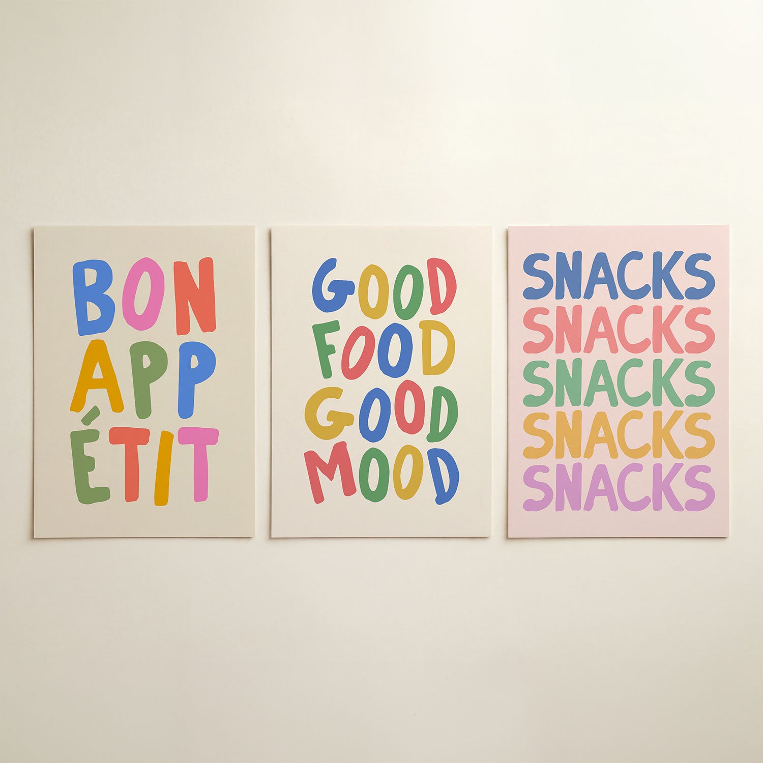 Kleurrijke letters Posterset