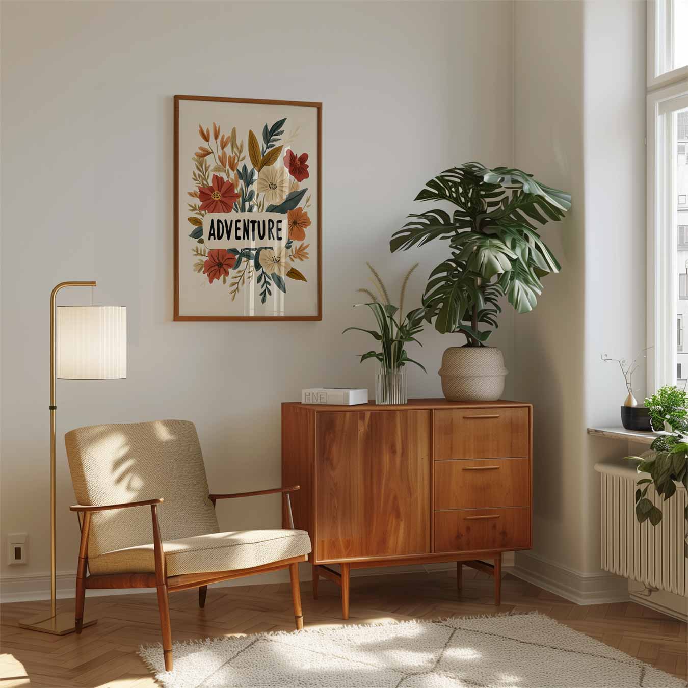 Bloemen en Avontuur Poster-WallArtistic
