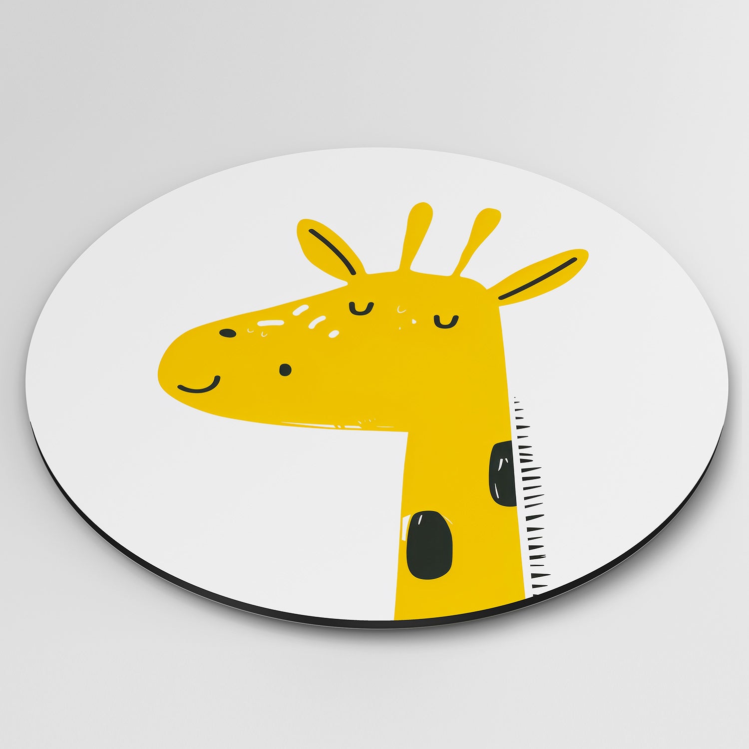 Giraffe illustratie Muurcirkel