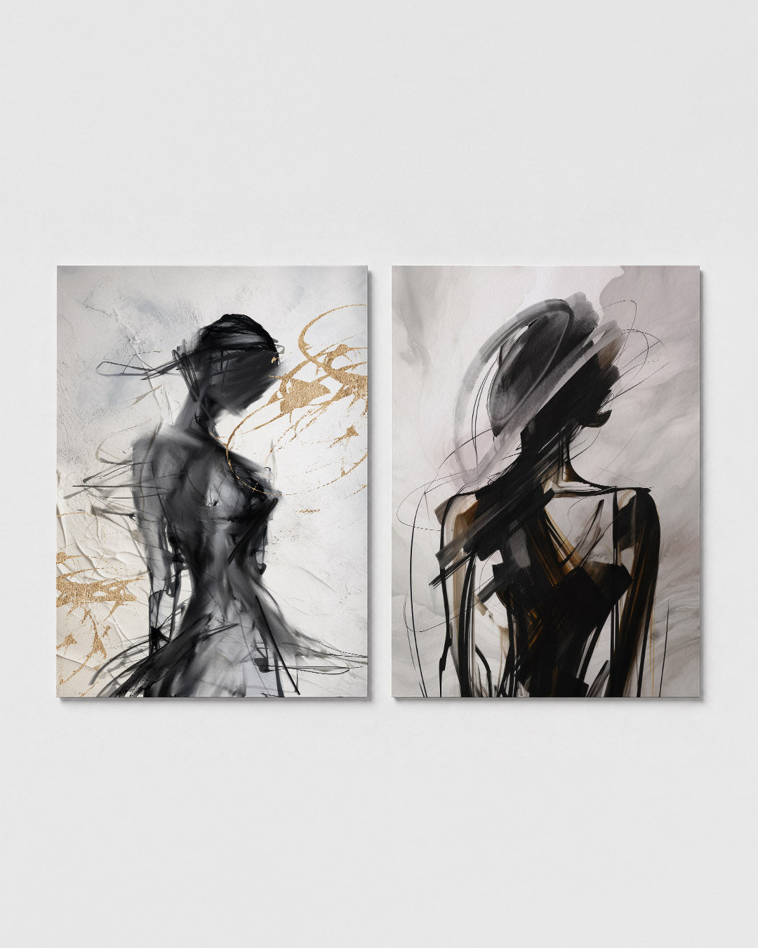 Zwart en goud vormen Posterset