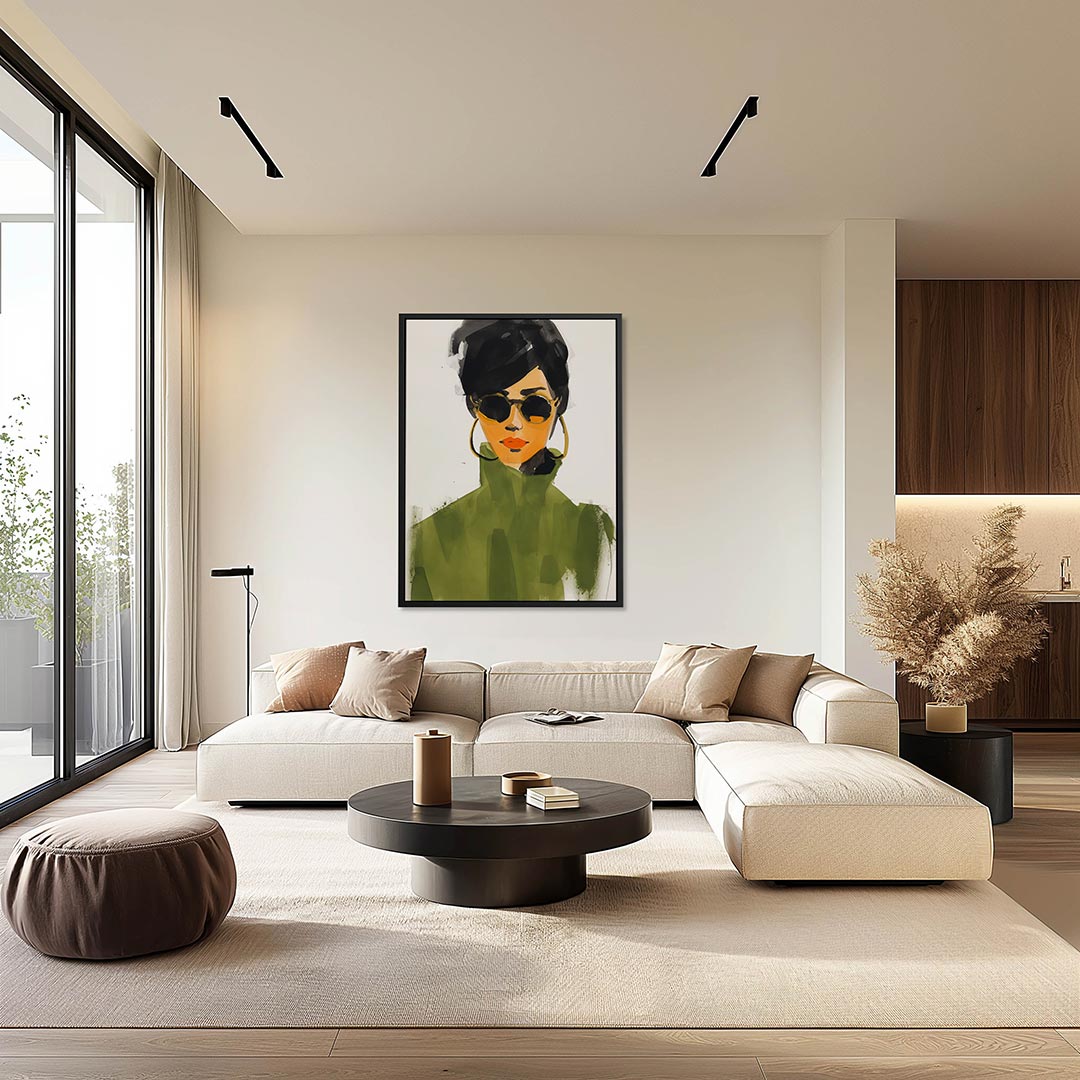 Stijlvolle vrouw Kunstwerk