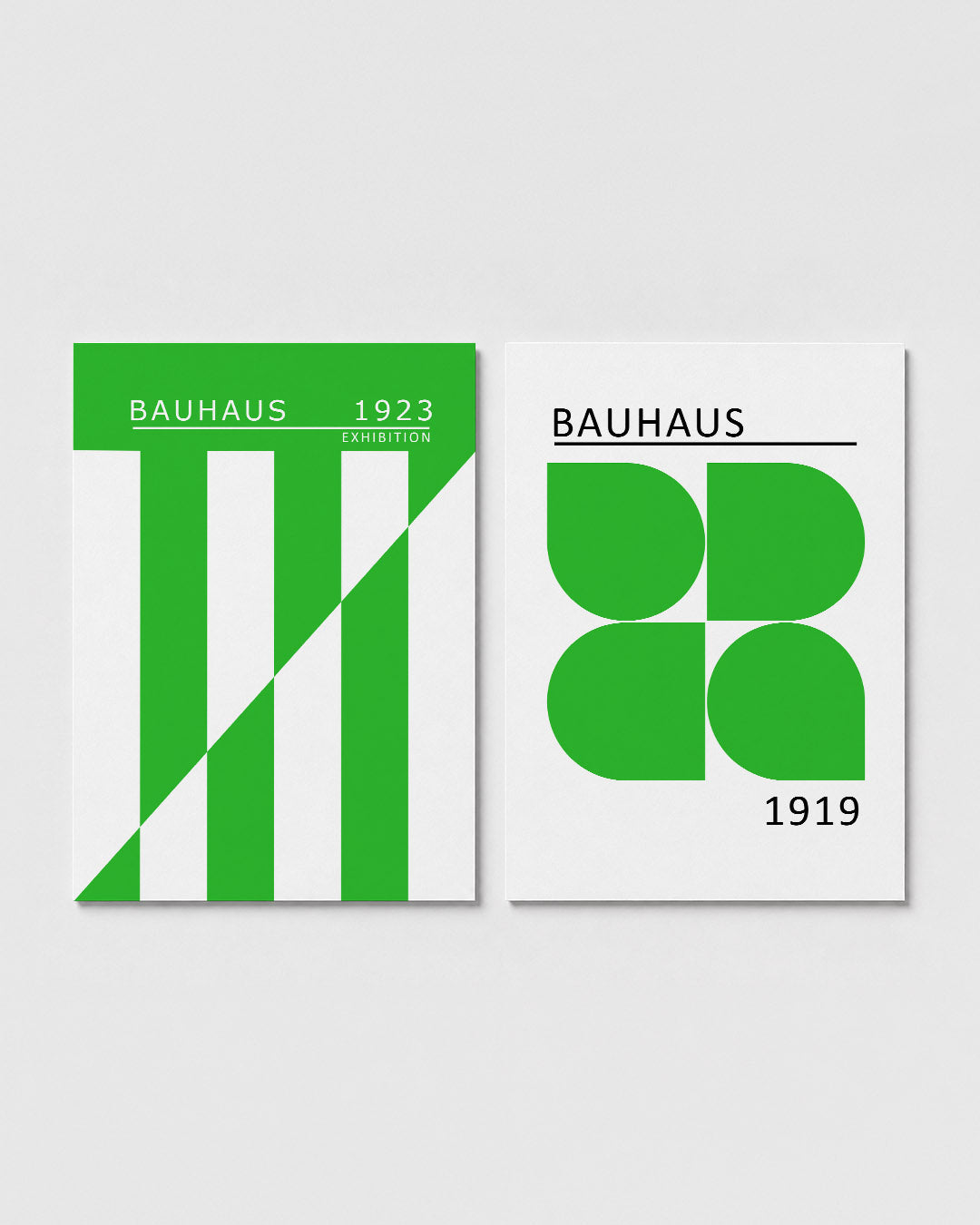 Groene lijnenspel Posterset