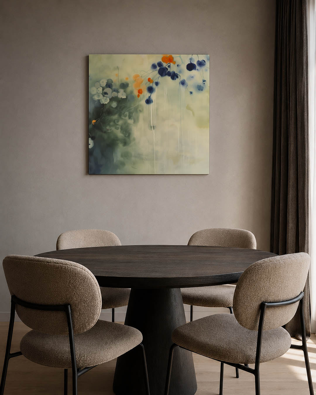 Vloeiende kleurencompositie Kunstwerk