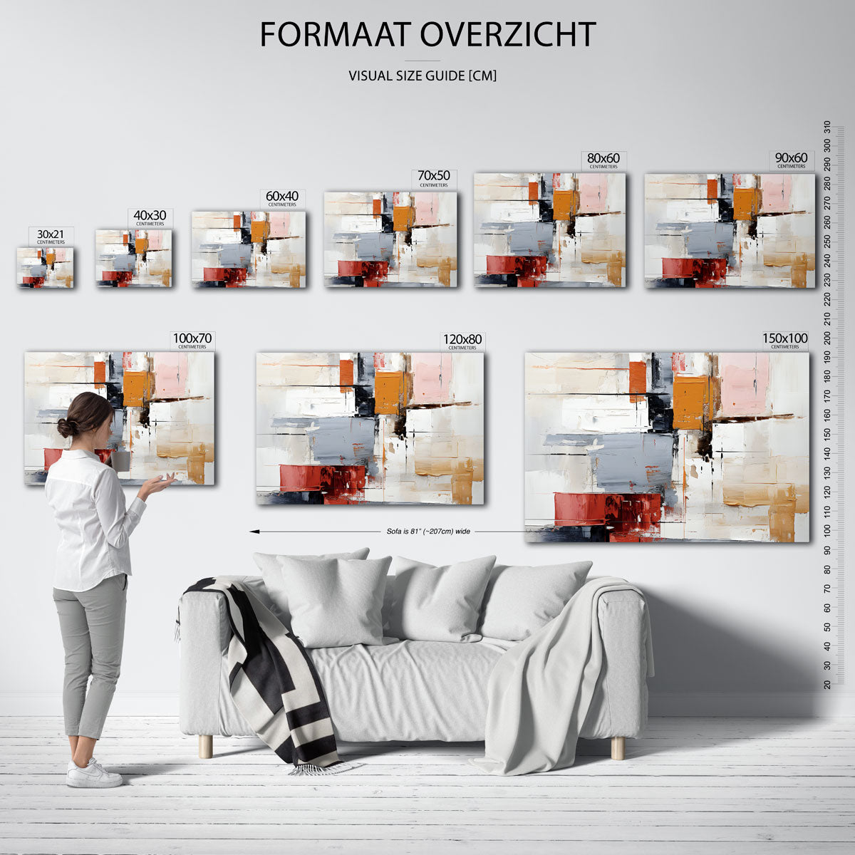 Abstracte geometrische vormen Poster