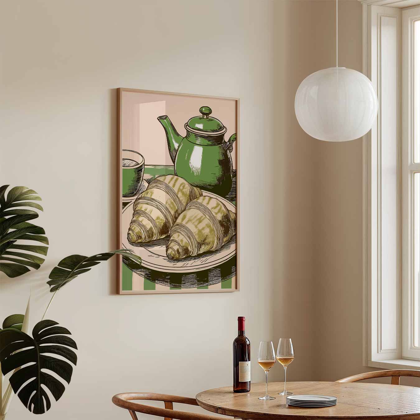 Franse Ontbijt Charme Poster-WallArtistic