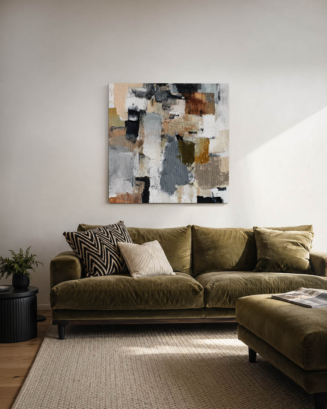Dynamische kleurencompositie Kunstwerk