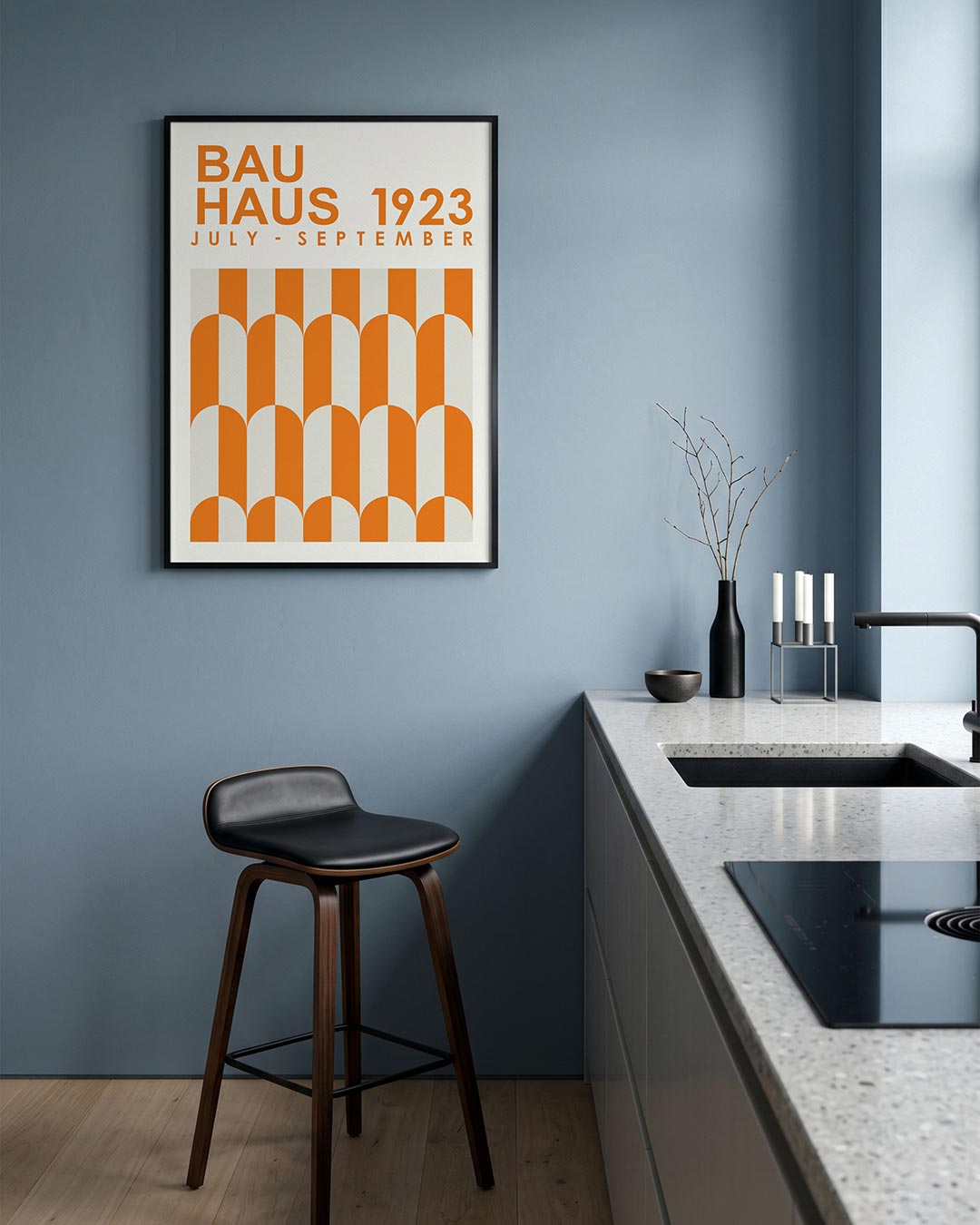 Oranje boogpatronen Poster