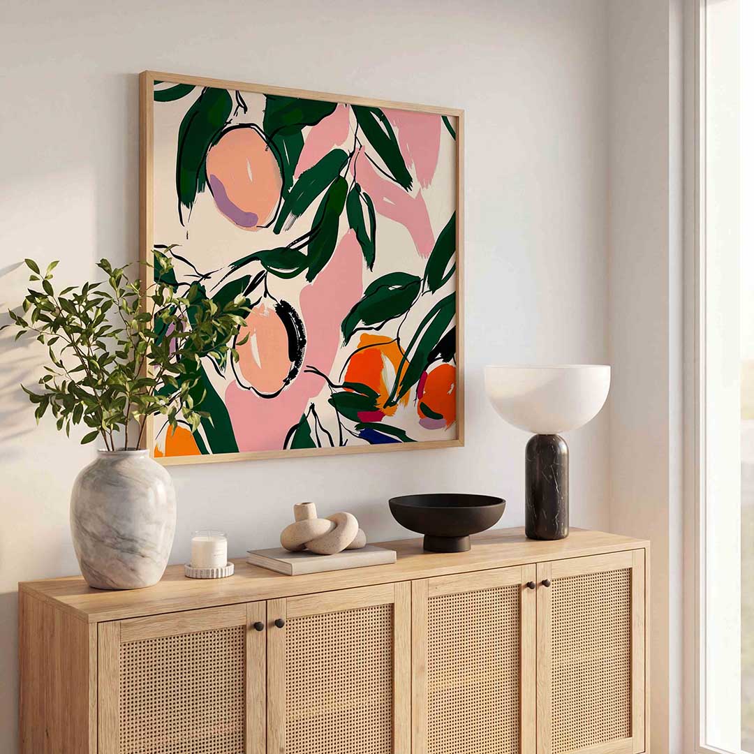 Fruit en bladeren Poster