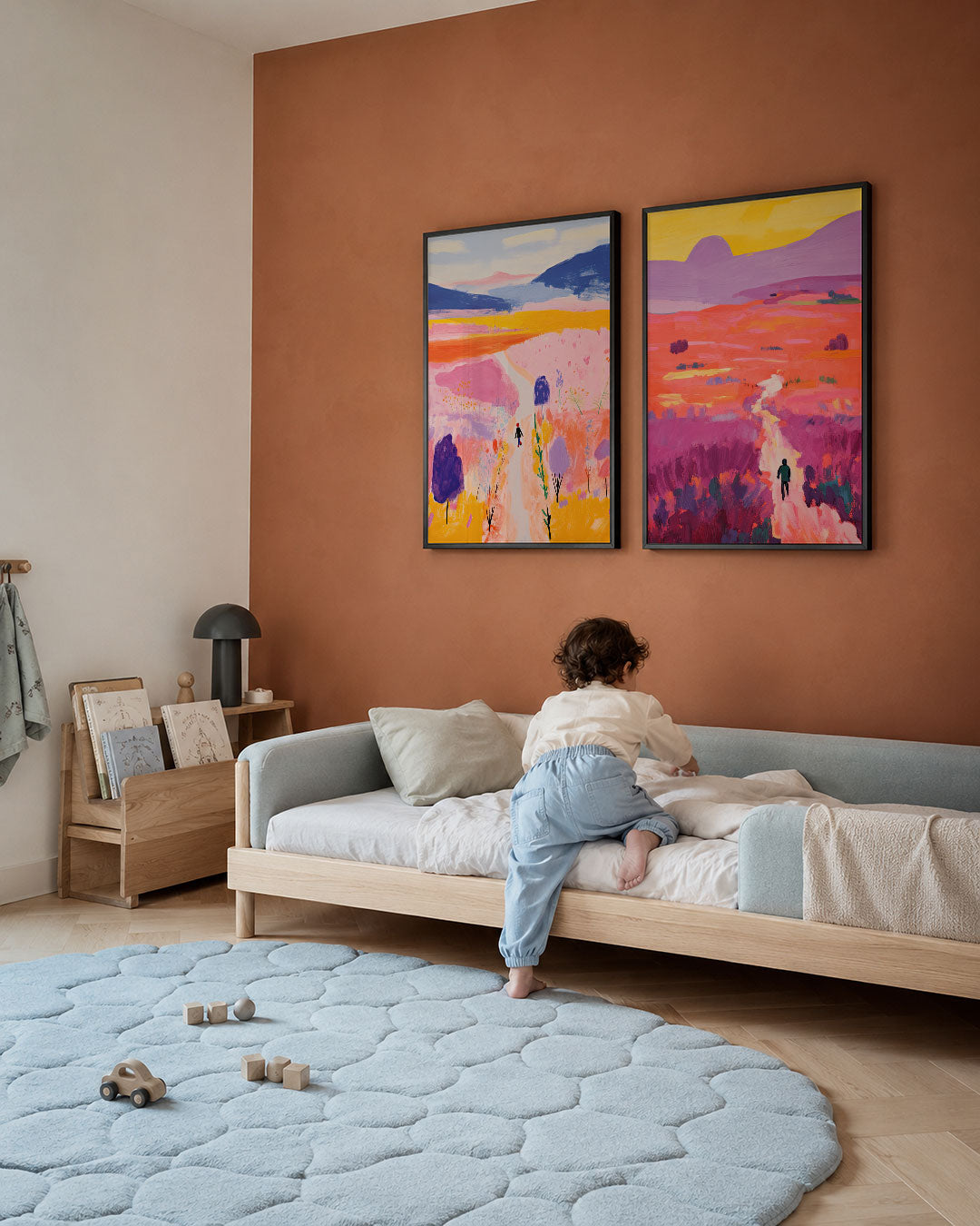 Kleurrijke landschapsdroom Posterset