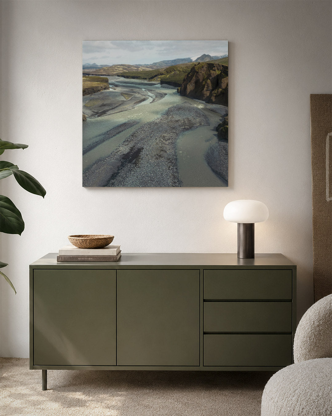 Rivierlandschap Kunstwerk