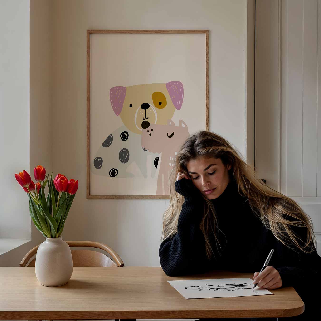 Schattige Honden Vrienden Poster-WallArtistic