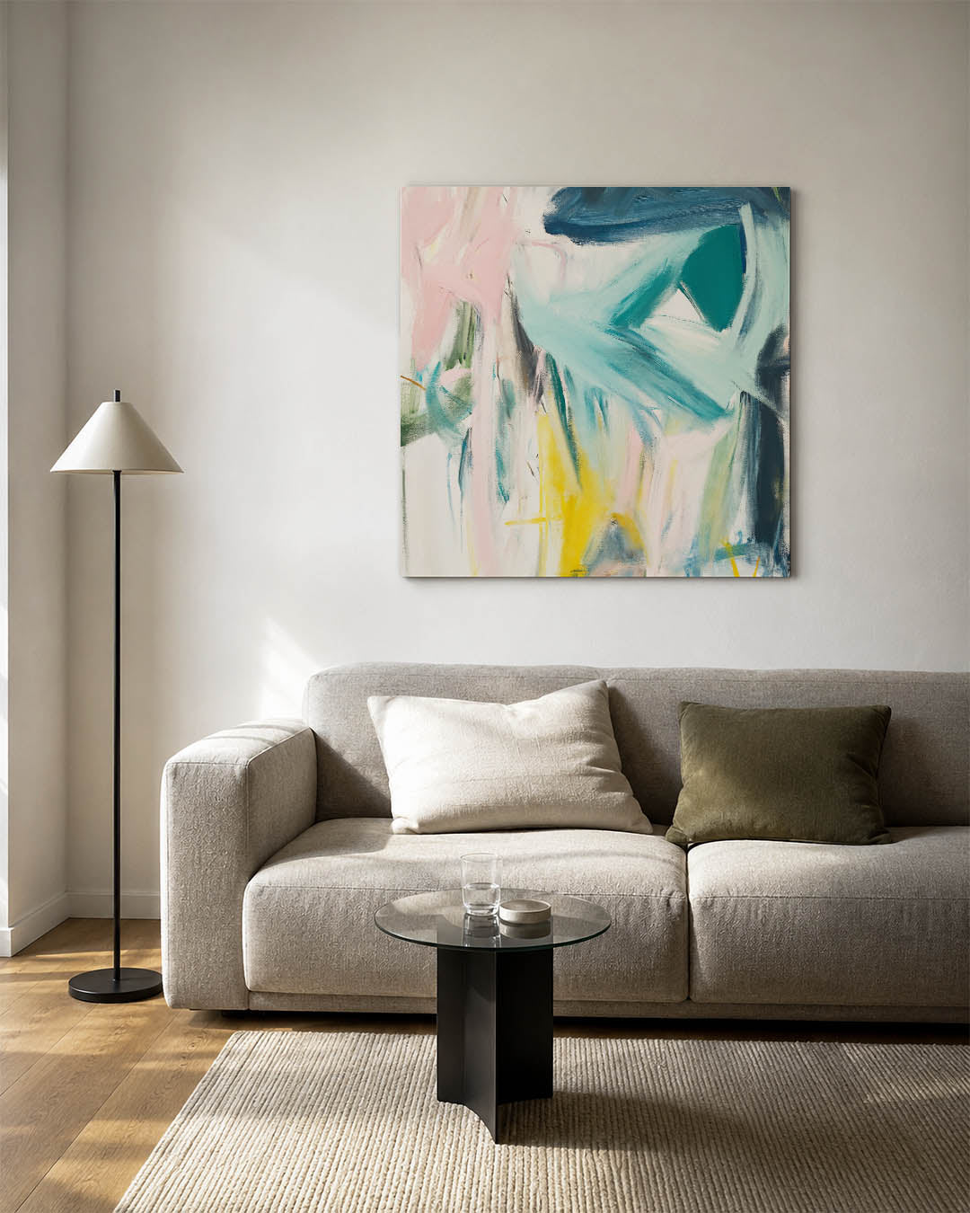 Dynamische kleurenexplosie Kunstwerk