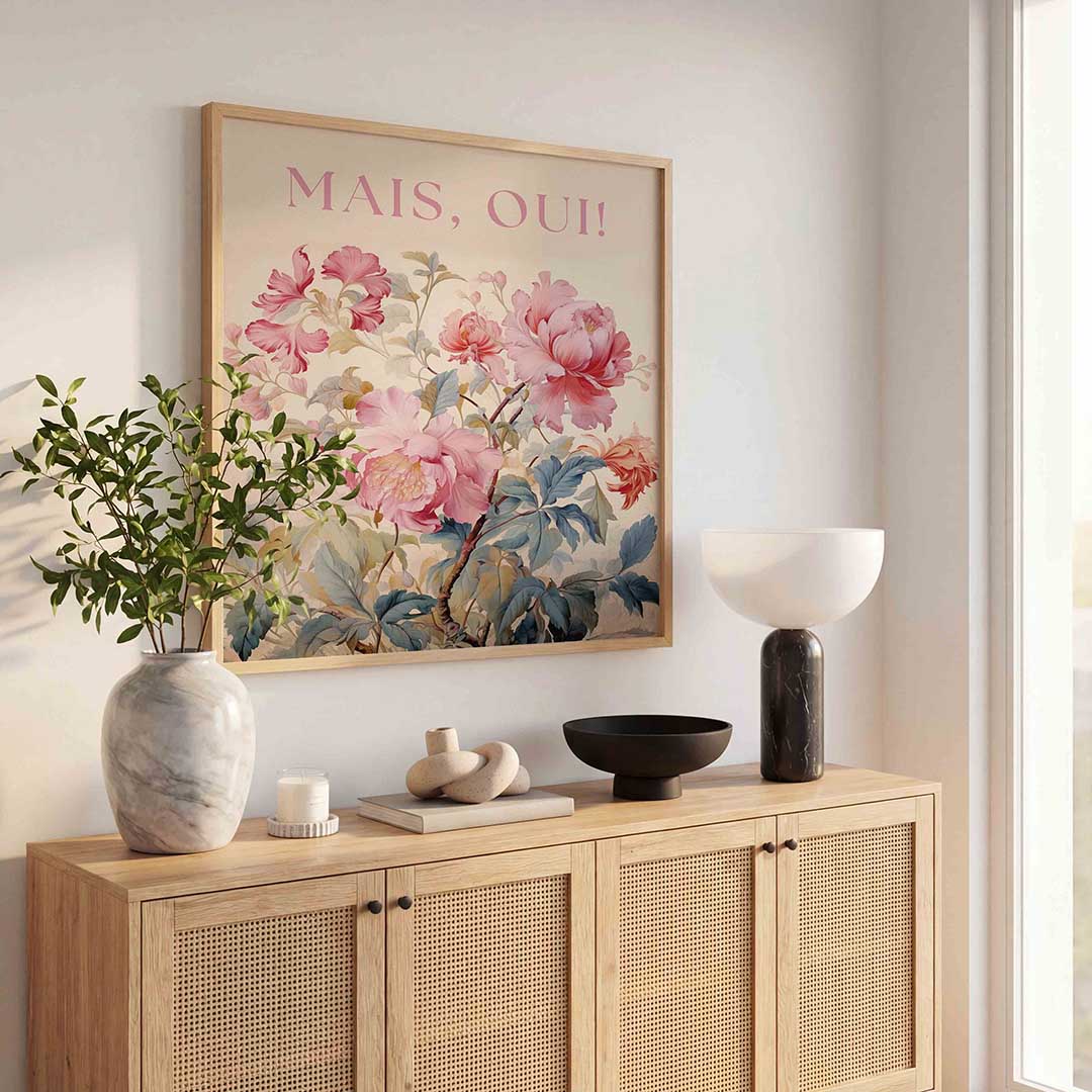 Bloemen en tekst Poster