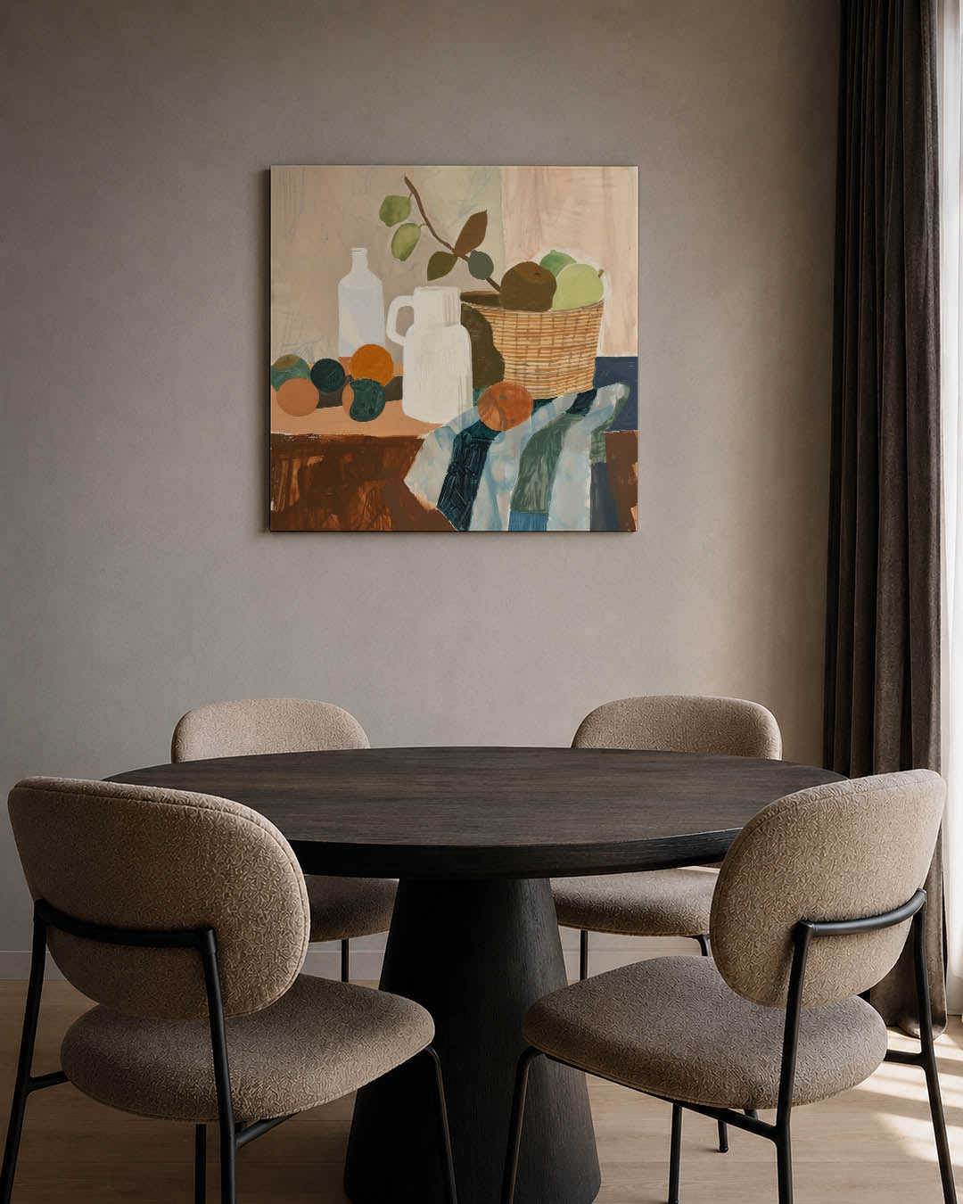 Fruit en vormen Kunstwerk