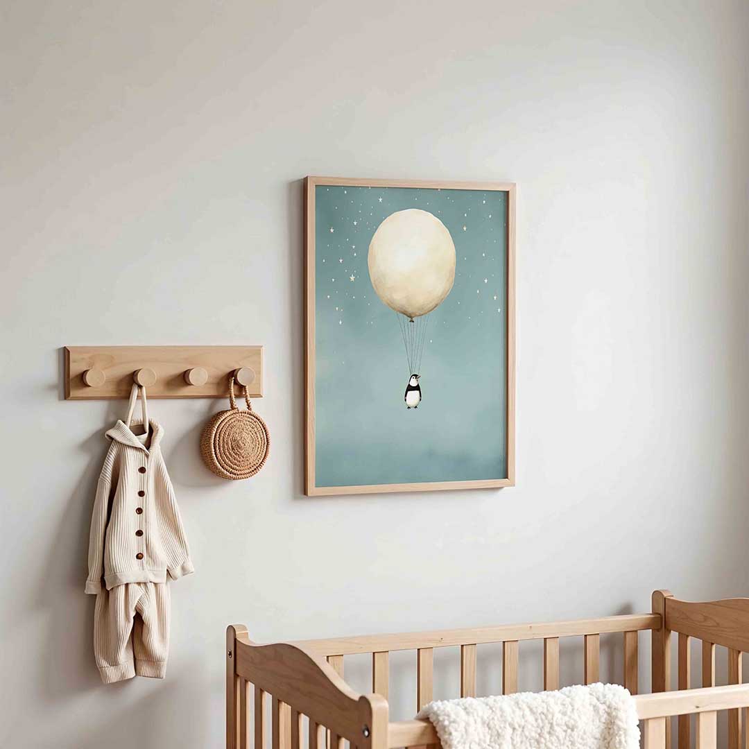 Pinguïn met ballon Poster