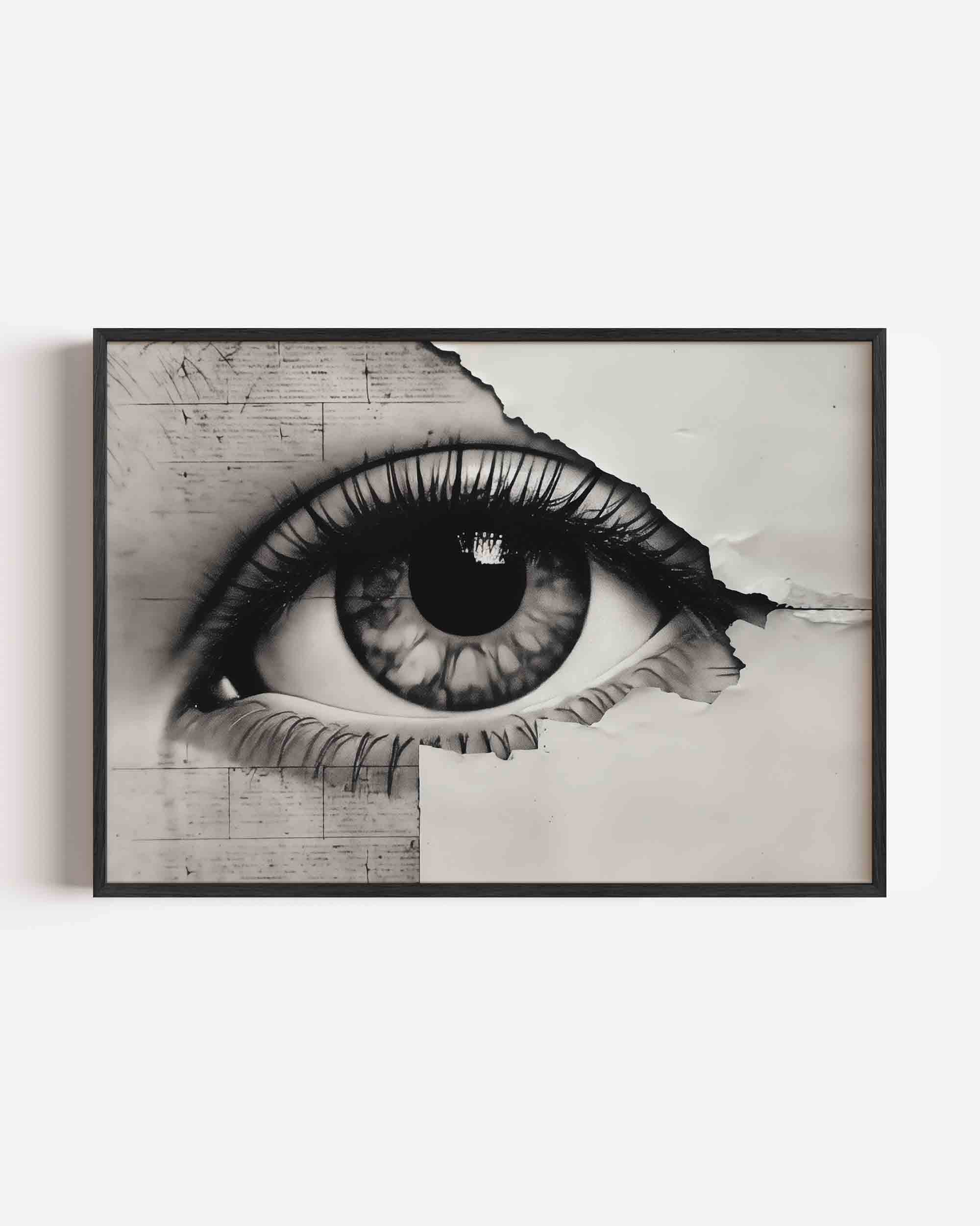 Oog in zwart wit Poster