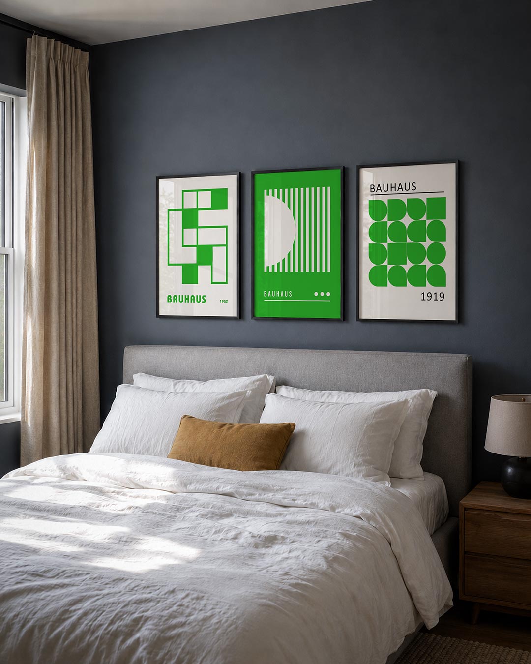 Groene vlakstructuur Posterset
