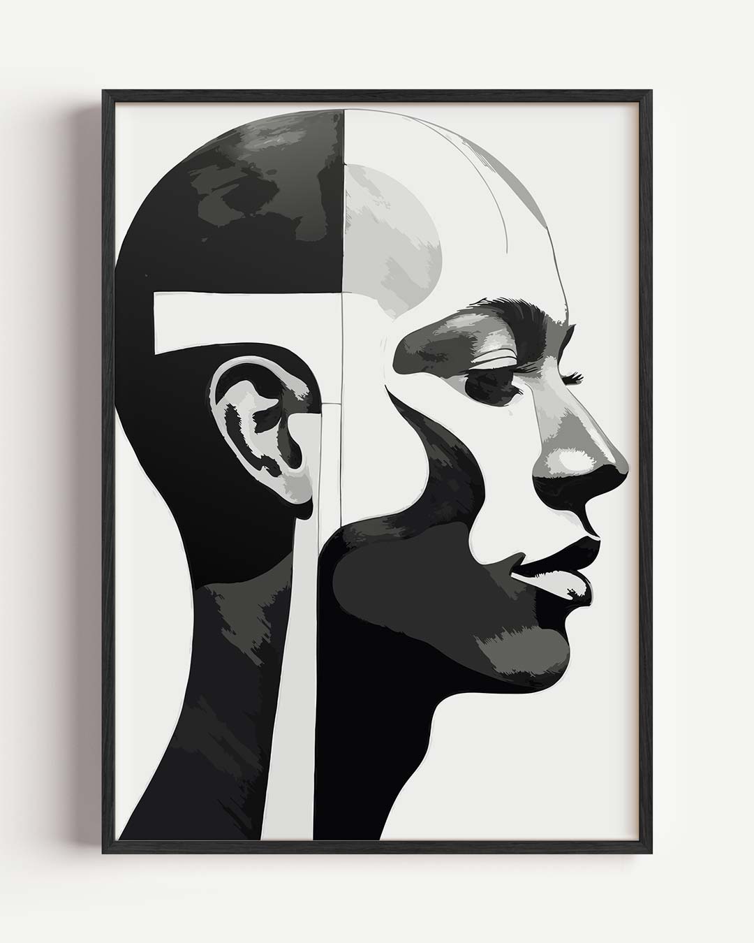 Moderne Contrasten Portret Poster-WallArtistic