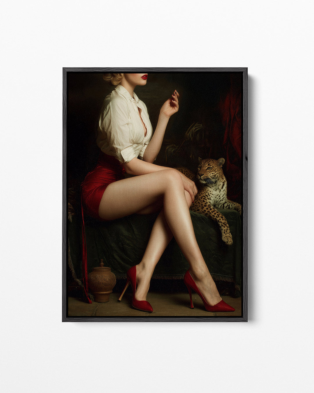 Elegante femme fatale Kunstwerk
