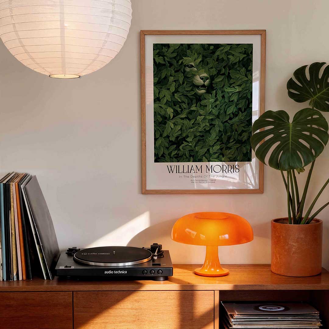 Groen bladerdek met dier Poster
