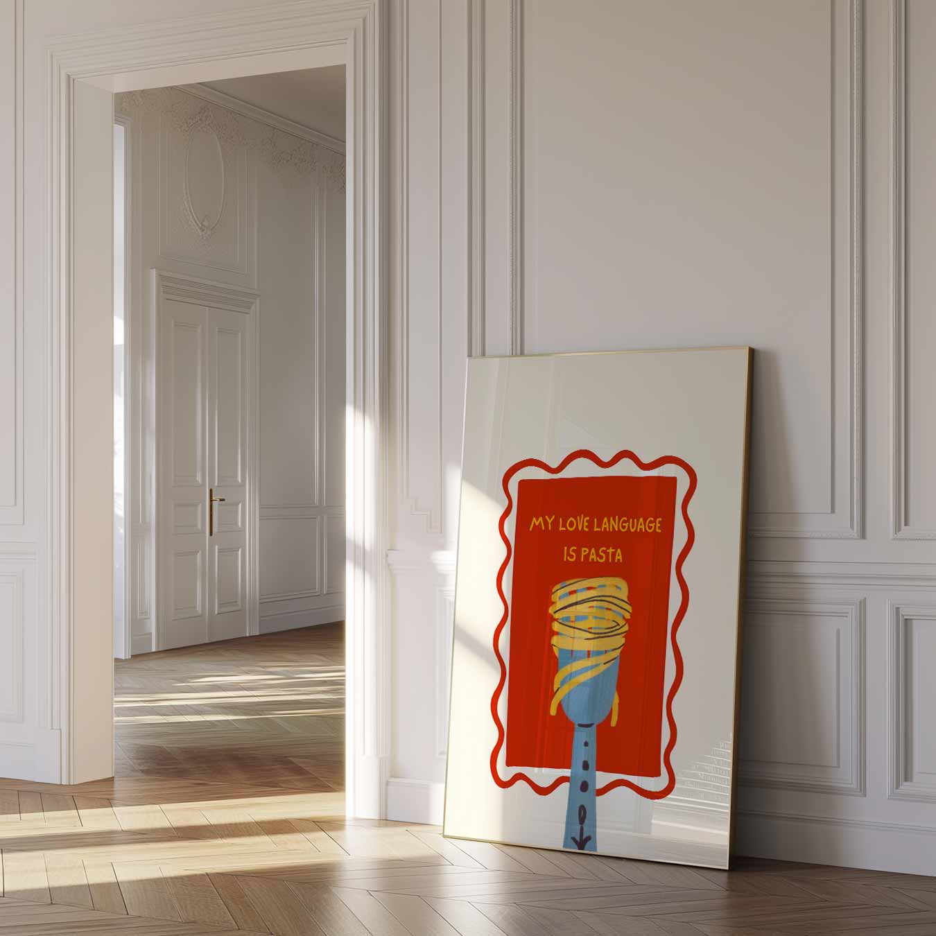 Pasta Liefdestaal Poster-WallArtistic