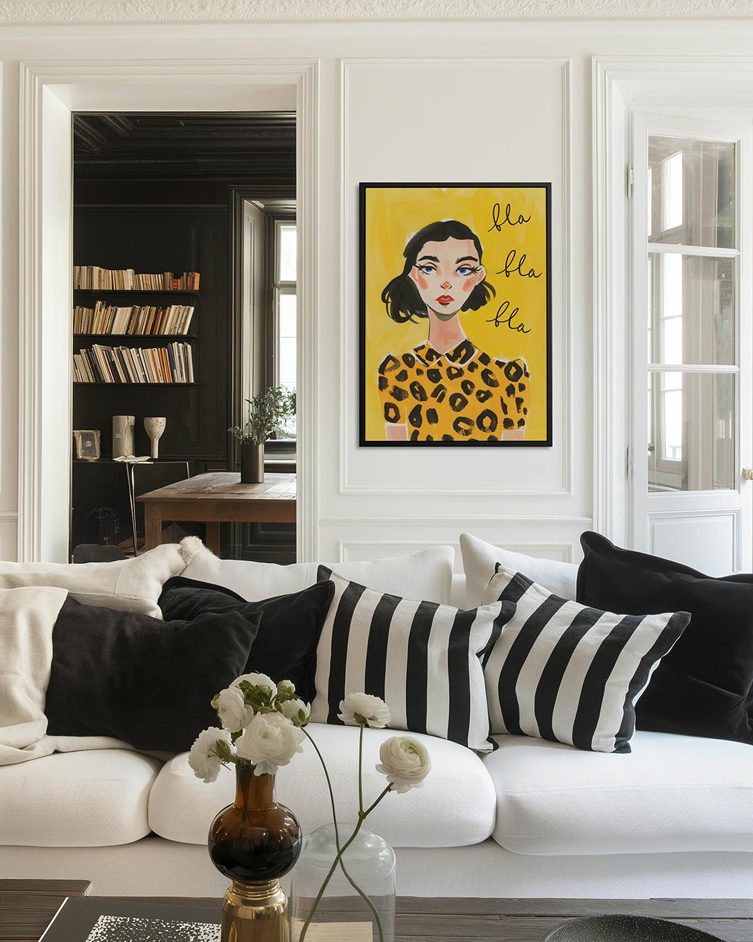 Vrouwelijk portret illustratie Kunstwerk