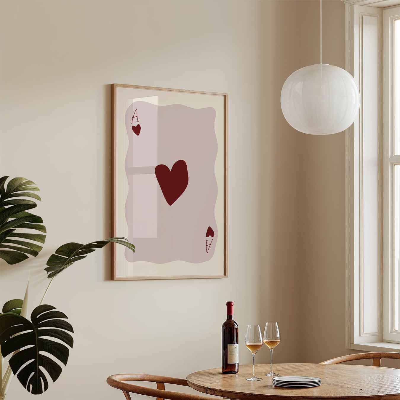 Stijlvolle Schoppen Aas Poster-WallArtistic
