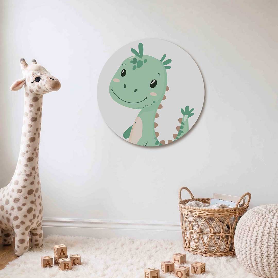 Groene dinosaurus Muurcirkel