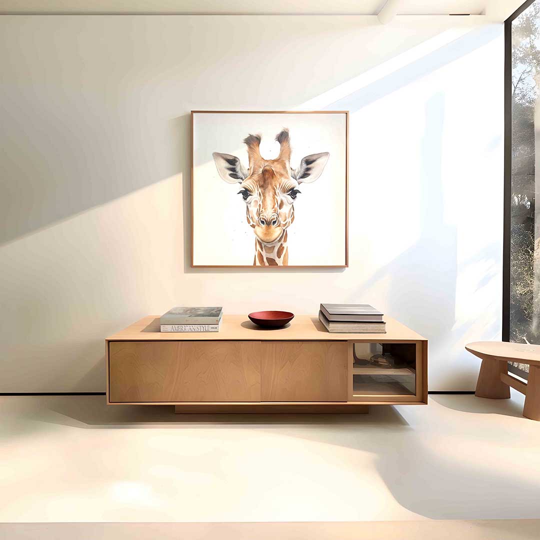 Giraffe portret Poster