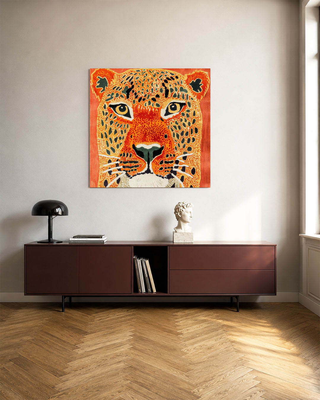 Levendige dierenkop Kunstwerk