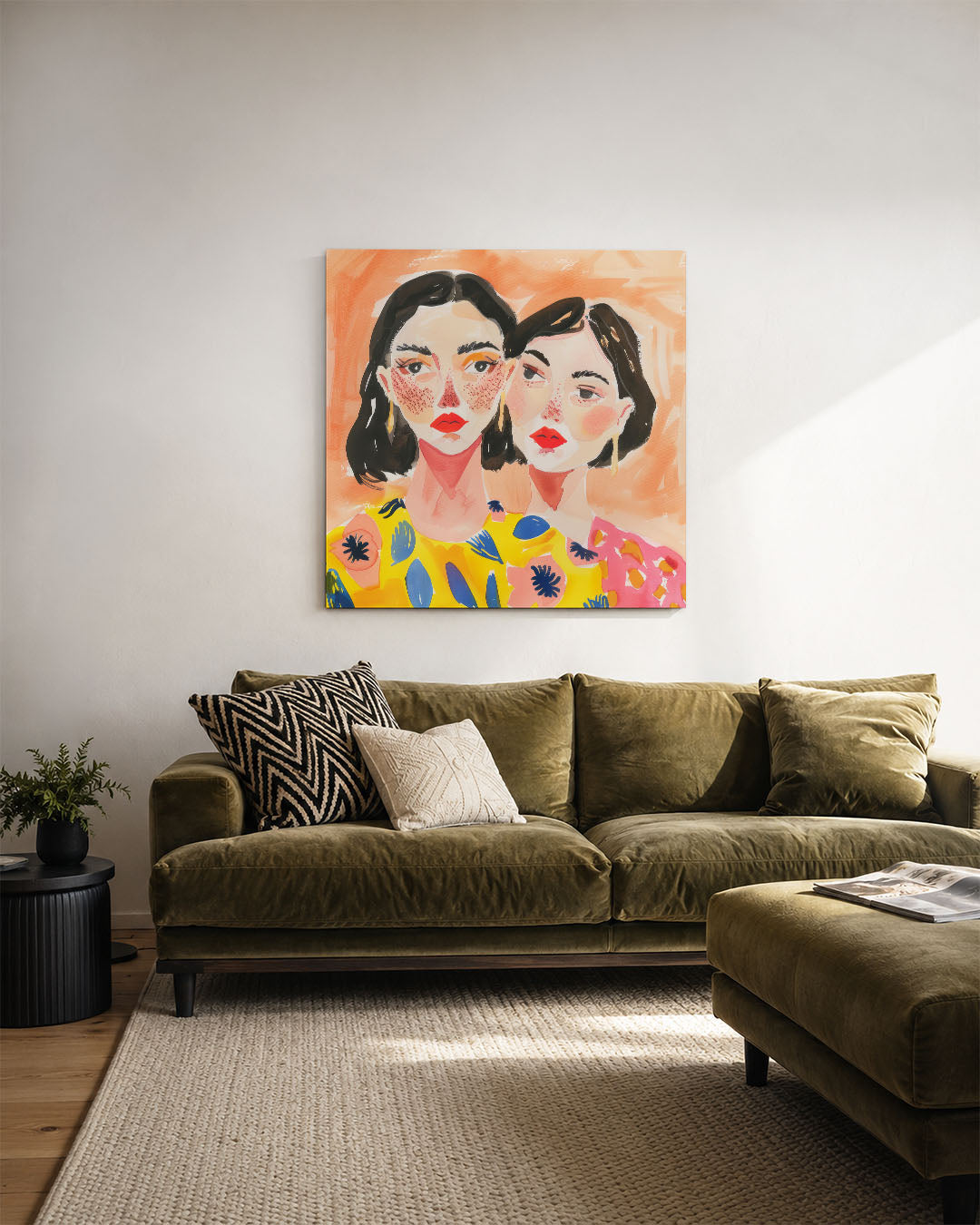 Vrolijke portretten Kunstwerk