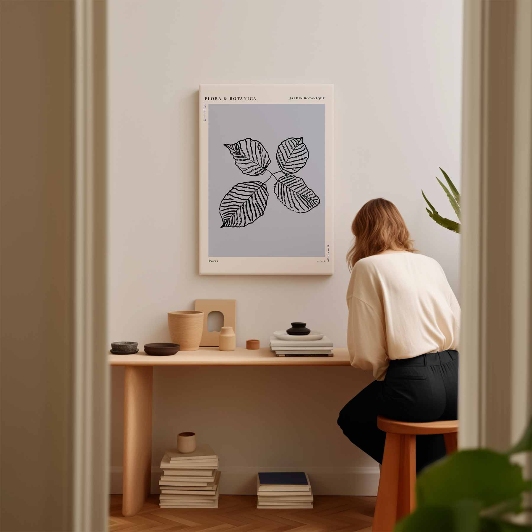 Botanische Bladeren Kunstprint Kunstwerk-canvas-dibond-plexiglas-wanddecoratie-WallArtistic