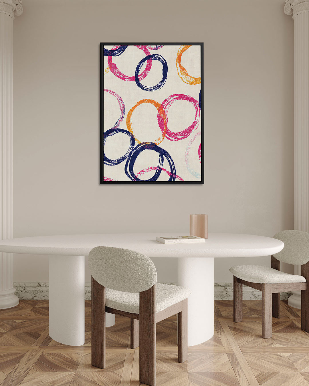 Kleurrijke cirkelpatronen Kunstwerk