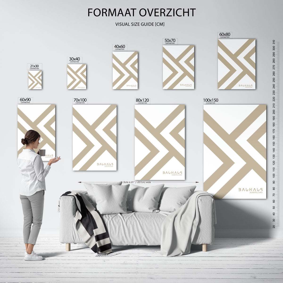 Lijnen en vlaken Poster