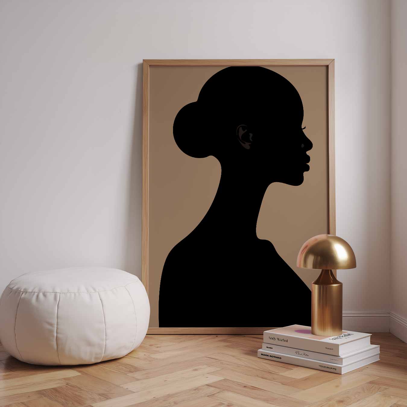 Elegante Vrouwelijke Silhouet Poster-WallArtistic