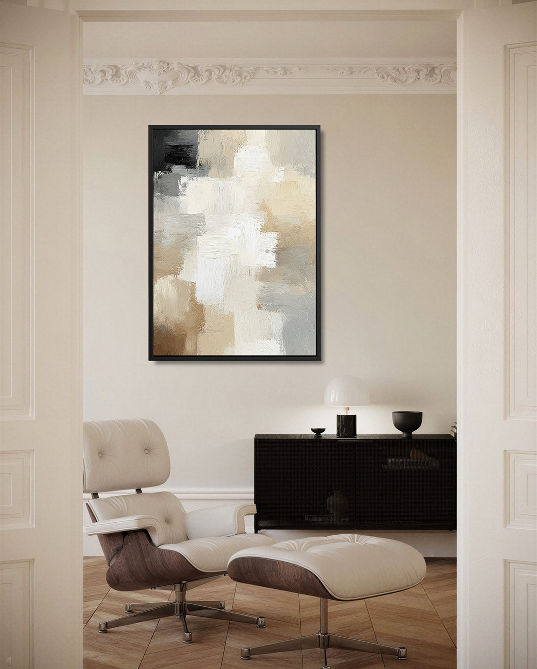 Geometrische kleurenmix Kunstwerk