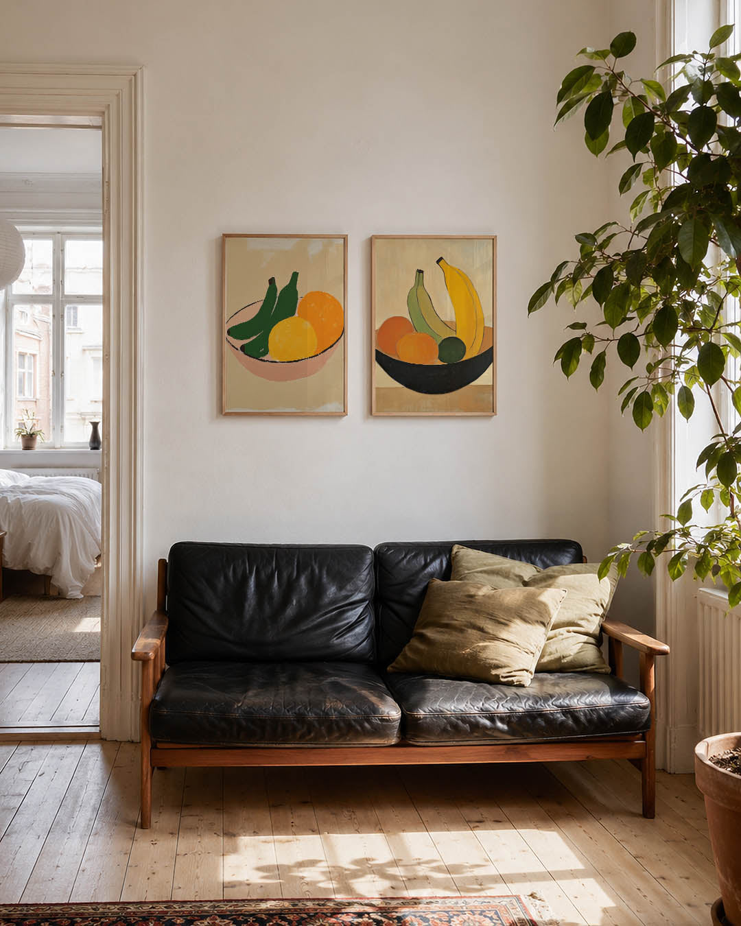 Fruitige kleurvlakken Posterset
