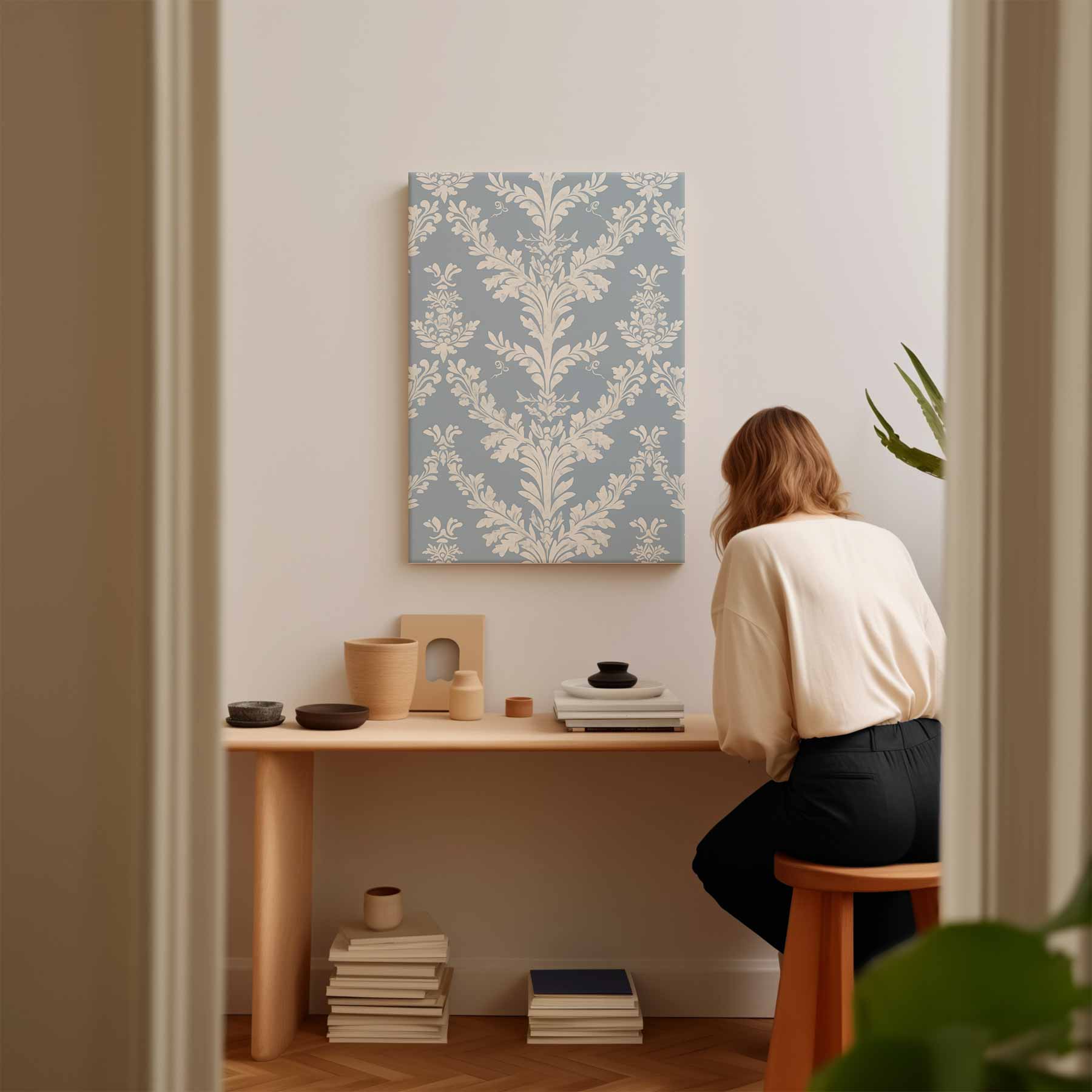 Klassiek Barok Bloemenbehang Kunstwerk-canvas-dibond-plexiglas-wanddecoratie-WallArtistic