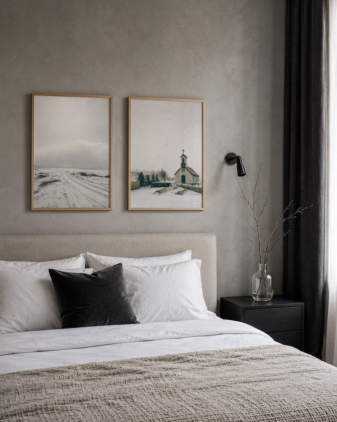 Wit landschap Posterset